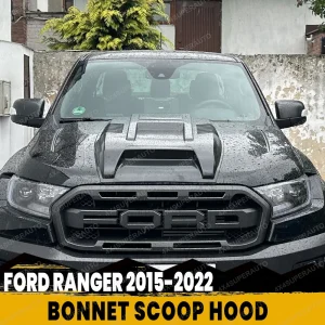 Copertura per cofano motore per Ford Ranger T7 T8 2015-2022 WILDTRAK XL XLT NERO OPACO Protezione cofano Accessori auto