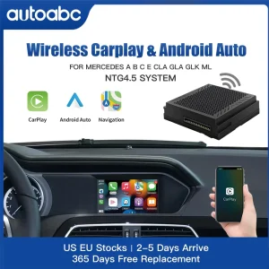 AUTOABC Wireless Carplay Android Auto Per Mercedes Benz ABCE CLA GLA GLK ML NTG4.5 Sistema Becker Modulo di Interfaccia di Navigazione