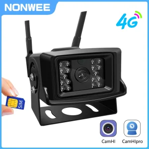 Con 3G 4G Sim Card 5MP WIFI IP Wireless Telecamera di sicurezza esterna 1080P CCTV Sorveglianza domestica Guscio in metallo P2P Camhi per auto