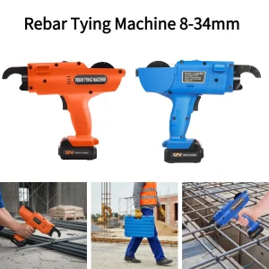 Legatrice per Tondini 8-34mm, Kit di Pinze Automatiche con Batterie, Macchina Legatrice per Acciaio di Rinforzo per Tunnel Ferroviari