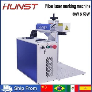Macchina per Marcatura Laser a Fibra Hunst 50W 30W Raycus MAX per Gioielli Fai-da-Te, Oro, Argento, Anelli, Bracciali, Macchina per Incisione e Taglio Metalli