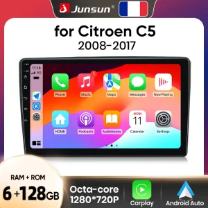 Junsun Android Wireless CarPlay Auto Autoradio Per Citroen C5 2008-2017 Auto Sistemi Intelligenti Auto Lettore Multimediale DSP SWC RDS GPS FM BT