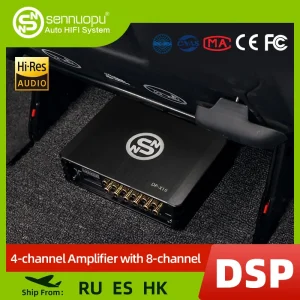 Sennuopu Dp X10 1000w Dsp Processore Bluetooth Amplificatore per auto 4 canali Classe A Auto 12 V Automotivo Audio Amp basso per il suono dell’auto