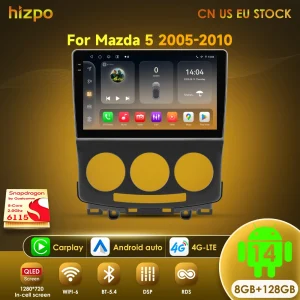 Hizpo 2 Din Per MAZDA 5 2005 2006 2007 2008 2009 2010 Autoradio Multimedia Video Player di Navigazione GPS Carplay Android Auto RDS