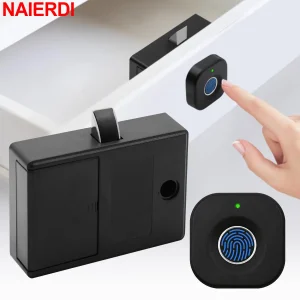 Serratura per armadietto con impronte digitali NAIERDI, serrature per cassetti nascoste biometriche intelligenti elettroniche, serratura per porta di sicurezza senza chiave antifurto Home Office