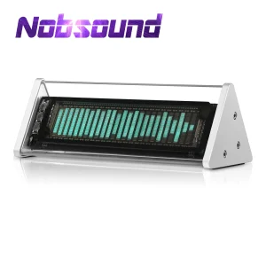 Nobsound Bluetooth 5.0 VFD orologio musica spettro Display schermo misuratore di livello sonoro 3.5mm AUX Audio Switcher Box