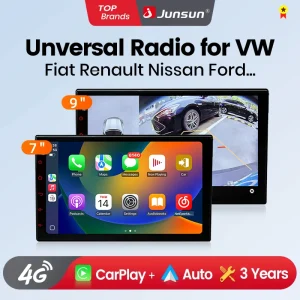 Junsun 7 9 10 pollici CarPlay Wireless universale per Apple Android Auto Car Radio 4G Multimedia Bluetoth DSP IPS TouchScreen Stereo