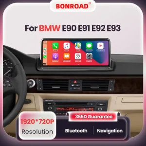 BONROAD Autoradio Per BMW E90 E91 E92 E93 2005-2012 Wireless CarPlay Android Auto Multimedia Stereo Con Bluetooth Unità Principale GPS