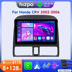 Hizpo AI Radio Vocale Per Honda CR-V CRV 2 2002 – 2006 Unità di Testa Stereo Android Auto Car Multimedia Video Player Carplay GPS 2din