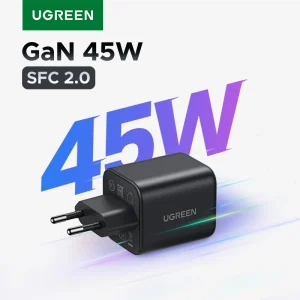 UGREEN 45W GaN Caricatore PD3.0 PPS QC3.0 Ricarica rapida per Samsung S25 S24 Ultra iPhone 17 16 15 Pro Max iPad Tablet Caricatore rapido