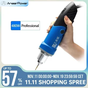 480W Mini trapano elettrico a velocità variabile Dremel incisione lucidatrice intaglio del legno utensile rotante fresa raspa File ecc