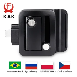KAK RV Trailer Camper Entry Door Lock maniglia in lega di zinco Security RV Door Lock sostituzione con maniglia della porta chiave del Computer a catenaccio