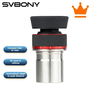 Oculare zoom Svbony SV215, 1,25 pollici 3-8 mm, con design parfocale, accessorio per telescopio per osservazione lunare e planetaria ad alta potenza