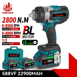 ONEVAN 2800N.M Avvitatore elettrico senza spazzole 2800W 1/2 pollici Avvitatore a batteria Cacciavite Utensile elettrico per Makita 18V Batteria Pin