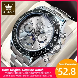 OLEVS orologio meccanico automatico da uomo TOP Brand originale in acciaio inossidabile luminoso impermeabile data orologio da polso da uomo set di lusso