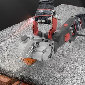 Tagliatrice elettrica per scanalature per calcestruzzo da 4800 W per scanalature da muro con scanalature per calcestruzzo con lame per sega da 5 pezzi