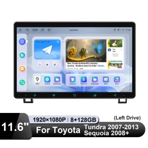 JOYING Plug and Play 11.6 “Unità principale stereo per autoradio per Toyota Tundra Sequoia 2007 -2013 con uscita Android Auto Carplay HDMI
