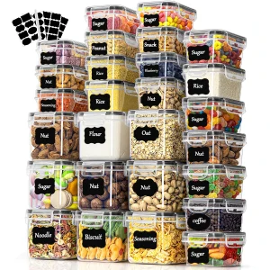 Contenitore da cucina con coperchio ermetico, set da 27 set da 0,8 L/0,32 L/0,24 L senza BPA