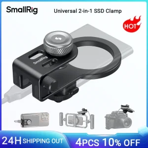 Supporto SSD SmallRig Morsetto SSD universale 2 in 1 per MagSafe con morsetto per cavo a slitta fredda, per SSD Samsung T5 T7 per gabbia -4779