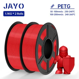 Stampante 3D JAYO PETG PLA PLUS ABS Filamento da 1,75 mm 2 rotoli di plastica a colori multipli altamente trasparente per tutte le stampa 3D FDM