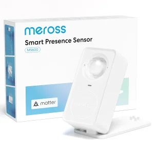 Meross Matter WiFi Sensore di presenza umana Rivelatore radar con sensore di rilevamento di luminanza/distanza per la vita intelligente della casa intelligente