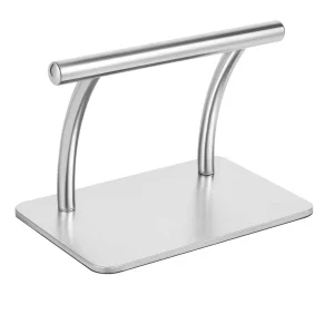 Sedia da barbiere in acciaio inossidabile Pedale Parrucchiere Sedia da salone Supporto Poggiapiedi Poggiapiedi da parrucchiere per barbieri 29,5 * 19 * 20,5 cm