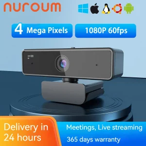 Webcam V11 2K per PC, 1080P 60FPS FHD 90 °   Webcamera con microfono e copertura privacy, USB Plug&Play per Mac/laptop/desktop/computer