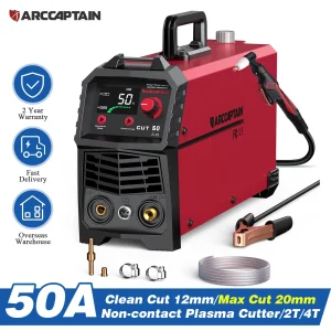 ARCCAPTAIN Taglio Al Plasma Arco Pilota 220V 50A DC Inverter IGBT Display A LED 2T 4T Aria HF Macchina Da Taglio Senza Contatto Per La Casa