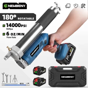 NewBeny 14000PSL Grasso Elettrico Ad Alta Pressione 96Mpa Auto Olio Lubrificante Iniettore Manutenzione Della Macchina Per makita 21V Batteria Spille
