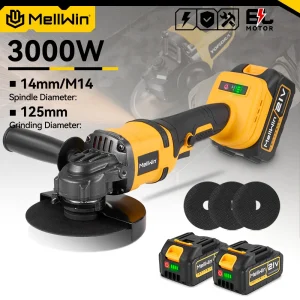 MELLWIN 125 MILLIMETRI Brushless Elettrico Smerigliatrice Angolare Cordless Tenuto In Mano Lucidatura Utensile Da Taglio Macchina Per Makita 18V Batteria Spille