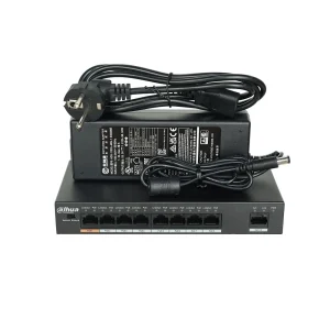 Switch PoE a 8 porte Dahua DH-S4500C-8ET1ET-DPWR (non gestito), supporto standard IEEE802.3af, IEEE802.3at, switch di rete POE