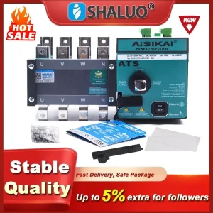 Aisikai 4P 160A ATS interruttore di trasferimento automatico a doppia alimentazione parti del generatore Diesel interruttore automatico della scheda di controllo monofase trifase