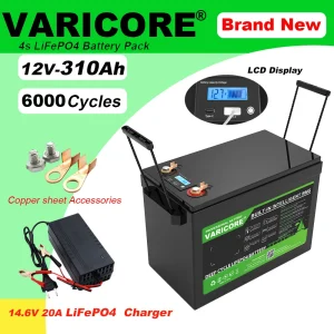 Batteria VariCore 12V 200Ah 280Ah 310Ah LiFePO4 con BMS da 12,8 V per camper camper golf cart batterie solari eolici fuoristrada esente da impuestos