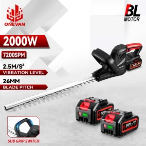 ONEVAN 2000W Brushless Elettrico Tagliasiepi Cordless Trimmer Potatura Sega Rasaerba Attrezzi Da Giardino Per Makita 18V Batteria Spille