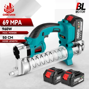 ONEVAN 69Mpa 10000PSL Pistola per grasso elettrica Iniettore di olio Macchina per grasso Pistola per grasso elettrica Strumenti hardware per Makita 18V Batteria Pin