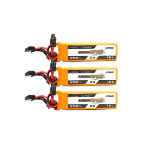 Batteria LiPo CNHL LiHV MiniStar HV 450mAh 7.6V 2S 70C con XT30U 3PCS 6PCS