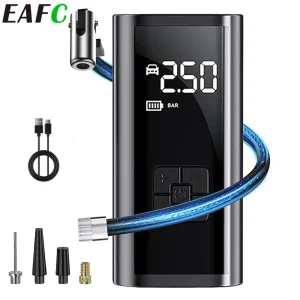 Compressore d’Aria Wireless per Auto, Gonfiatore per Pneumatici con Luce LED, 150Psi Elettrico per Auto, Moto e Biciclette