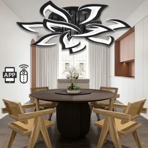 Lampada da soffitto calda Luminosità regolabile Telefono cellulare Controllo APP Luci decorative artistiche a luce fredda e calda