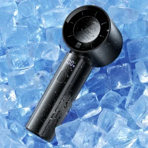 ColdSky Ventilatore portatile portatile Ventola di raffreddamento a batteria da 3000 mAh Piccola ventola da tavolo regolabile a 5 velocità con display digitale