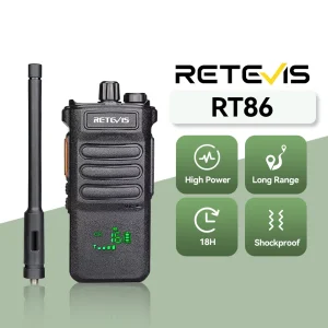 Retevis RT86 Walkie Talkie Radio bidirezionale professionale Walkie Talkie a lungo raggio Radio di comunicazione per affari all’aperto