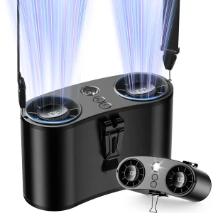 Ventilatore portatile ColdSky Ventilatore personale a 10 velocità aggiornato Ventilatori da scrivania ricaricabili da 20000 mAh con display a LED per cantiere all’aperto