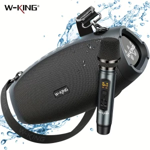 W-KING (120W PEAK) Altoparlanti Bluetooth portatili ad alto volume da 70W con microfono wireless, Bluetooth wireless esterno impermeabile