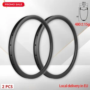 Ruota per bicicletta in carbonio per bici da strada 700C 50 mm di profondità 21/28 mm di larghezza Mini gancio per freno a disco Pneumatici Tubeless UD 24H Cerchio per bicicletta Serie 2