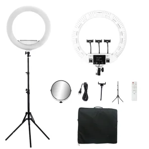 Lampada ad anello a LED professionale da 22 pollici con treppiede 100W Yidoblo FS640II Luci ad anello per trucco Tattoo Video Photo Studio Stream CRI95