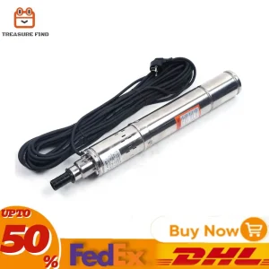 Pompa per pozzi profondi da 250W da 3 pollici in acciaio inossidabile da 3 pollici 1600 L/h 80 m di altezza di consegna per la fornitura di acqua alle case, alle fattorie
