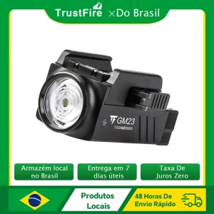 TrustFire GM23 torcia tattica a LED 800 lumen compatta potente torcia ricaricabile USB a sgancio rapido montata su binario luminoso GL0ck