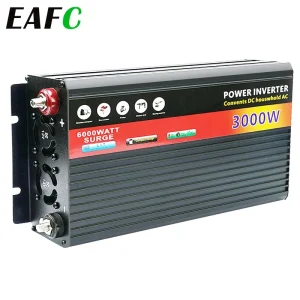 Convertitore di tensione inverter per auto inverter da 12 V/24 V CC a CA 220 V 2000 W/3000 W con caricatore per auto USB per auto domestica