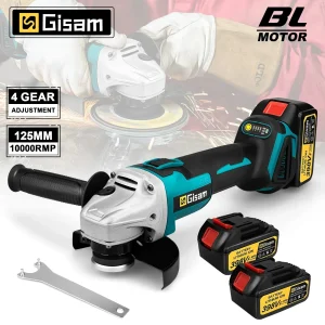 Gami 125MM Smerigliatrice angolare elettrica senza spazzole M14 Tagliatrice a velocità variabile Strumento per la lavorazione del legno perni batteria Makita 18v