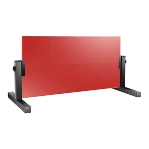 Rimbalzo per tavola da ping pong con 8 tavole di ritorno per ping pong in gomma rossa, attrezzatura per l’autoallenamento 360 °   Regolabile 66,5*33,5 cm