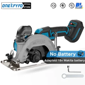 Sega circolare senza spazzole Sega elettrica da 6 pollici 0-45 °   Utensile per la lavorazione del legno regolabile per macchina per tagliare il legno per batteria Makita